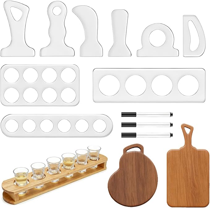 9PCS Acrylic Router Templates for Woodworking Flight Board Template for Tasting by TWINKLEMON