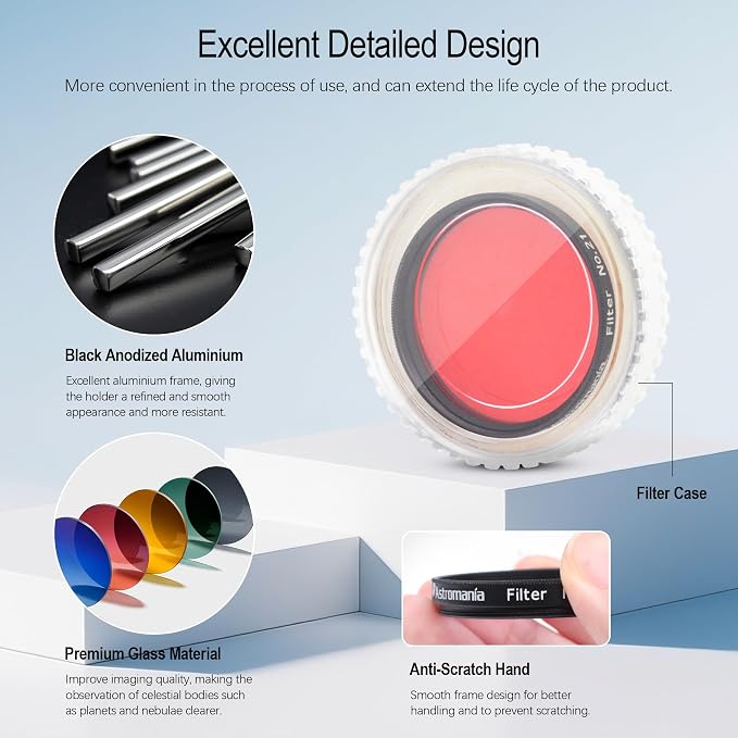 Astromania 2 Inch Telescope Planetary Color Eyepiece Filter #21 Orange | - Image 2