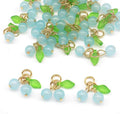 30 Pcs Red Cherry Charms Mini Cute Glass Fruit Beads Charm Acrylic Beaded Charms by SOFISO
