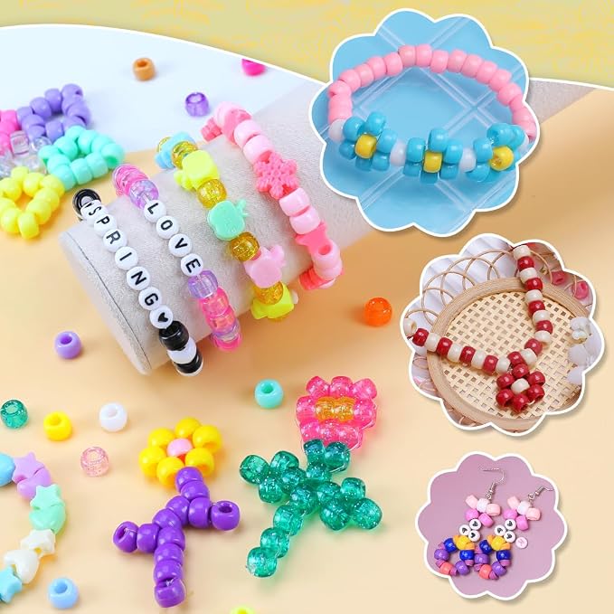 IOOLEEM 4000pcs White Pony Beads, Beads - Image 6