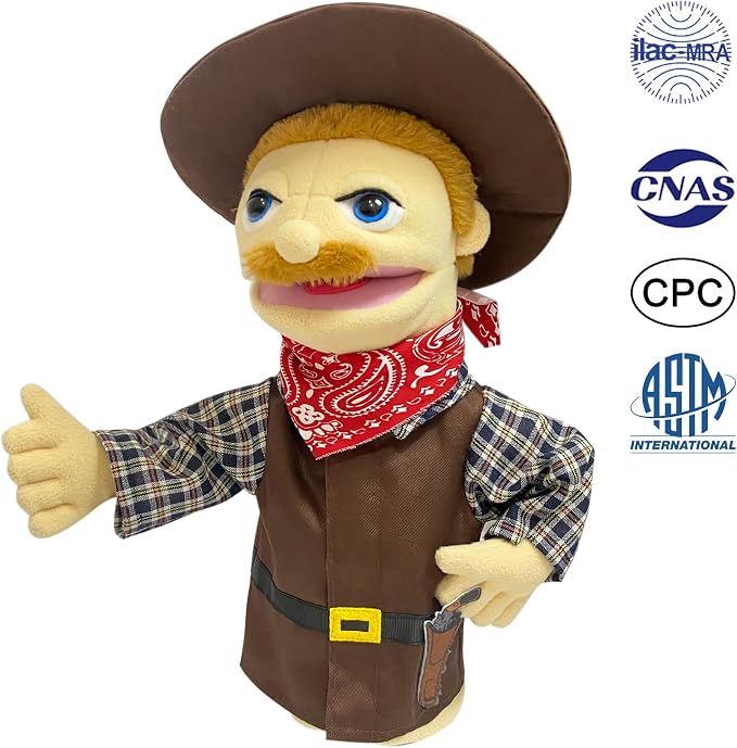 16"Puppets Entriloquist Puppe t, Hand P uppets - Image 2