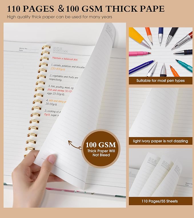 Spiral Notebook Journal 8.5” x 11”, A4 Large Notebooks - Image 4