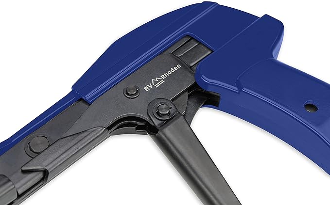 42709 Zip Tie Gun/Cable Tie Install Tool, Adjustable Tension with Built-In Cutter, for Nylon Ties up to 1/4”- Blue