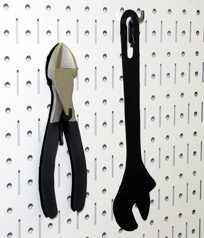 Wall Control Pegboard 32in x 16in White Metal Pegboard Tool Board Panel