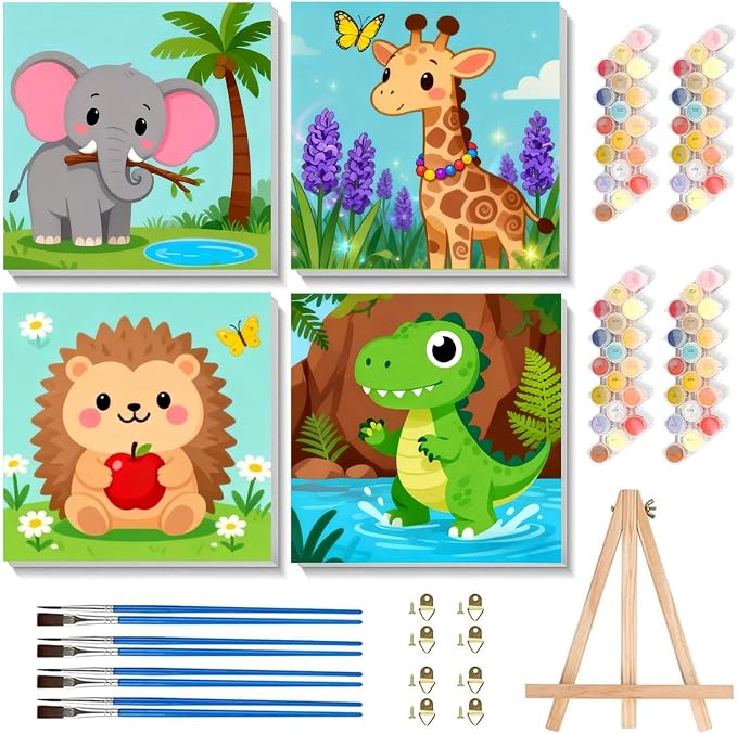 Arttoplus 4 Pack Paint by Numbers Kit by Arttoplus