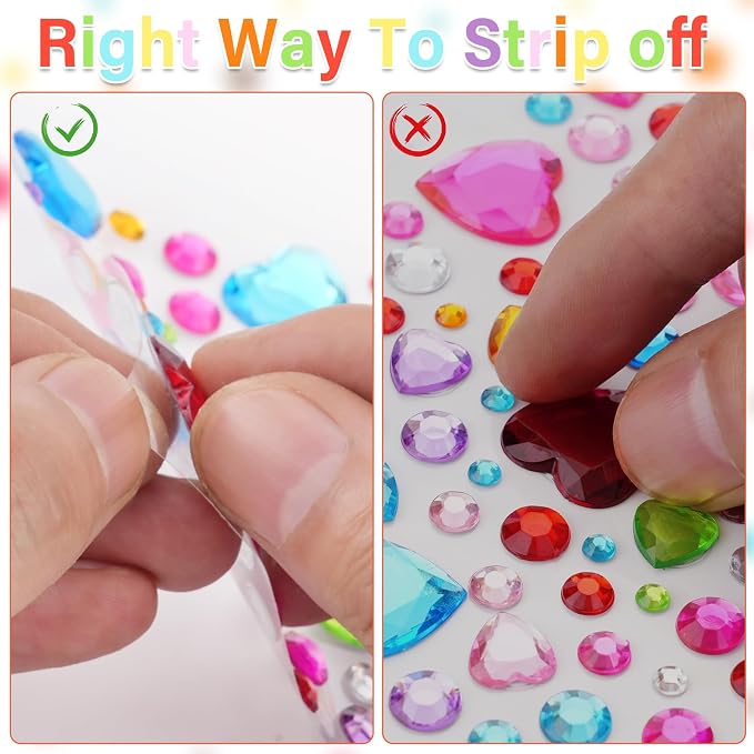 MMonDod 11 Sheets Gem Stickers, scrapbooking, card making, DIY decor, party - Image 4