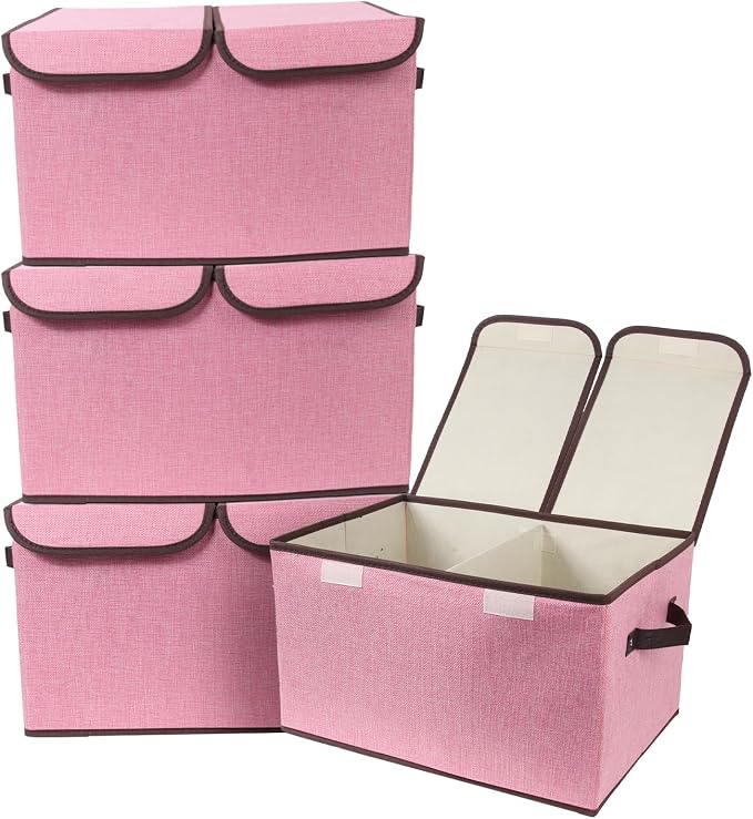 Foldable Fabric Storage Box, 16.5 x 11.8 x 9.8 inches, by TCbelosion