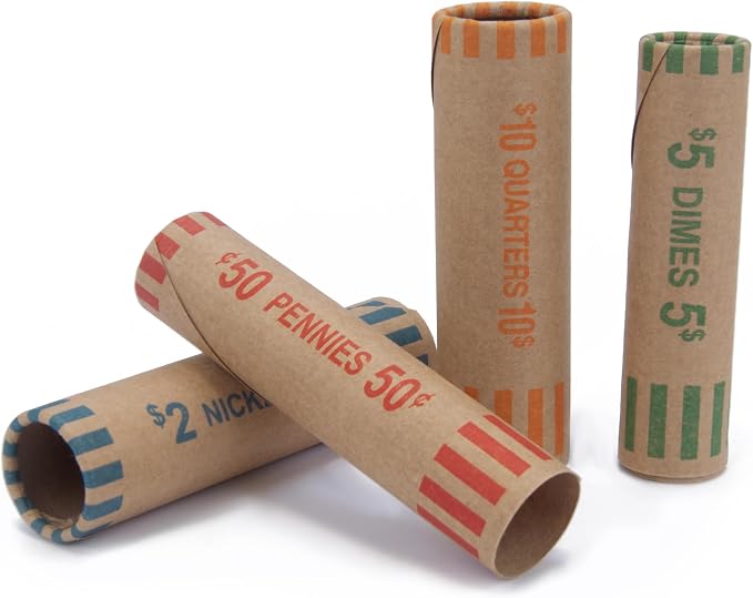L LIKED 3072 Pcs Preformed Coin Roll Wrappers - Image 6