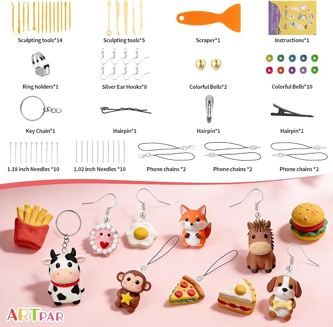 ARTpar Polymer Clay kit, 62 Color Modeling Clay - Image 2