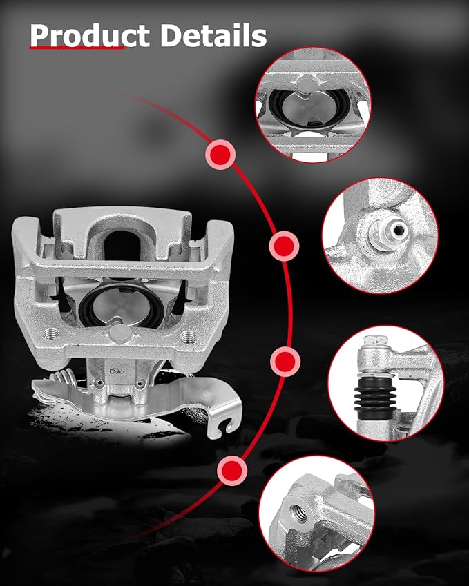 cciyu Rear Right Brake Caliper Assembly w/Bracket 18B4947 For Ford For Five Hundred/For Freestyle/For Taurus/For Taurus X,For Mercury For Montego/For Sable