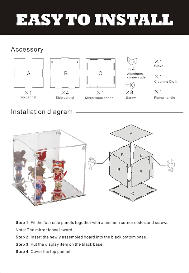 Self-Assemble Acrylic Display Case - Image 6