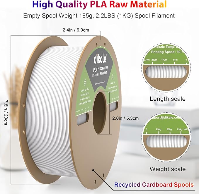 PLA Pro 3D Printer Filament 10 Packs, 1.75mm No Tangle, Each Spool Net Weight 1KG, in Total 10KG Bundles, Black+White+Grey+Clear+Blue+Green+Orange+Red+Yellow+Purple