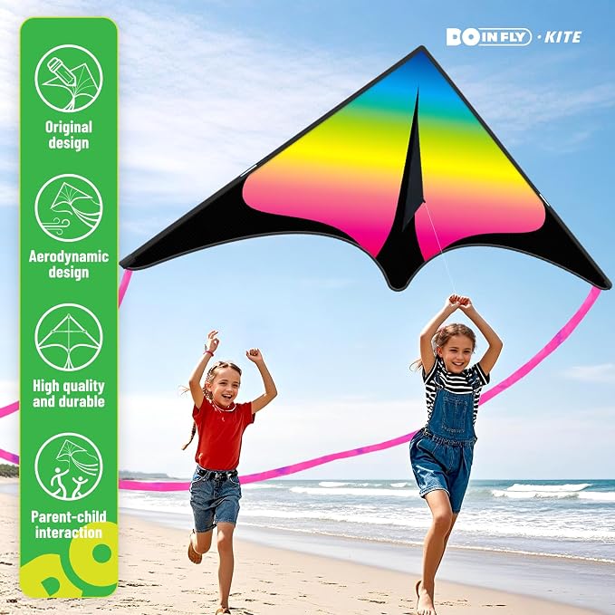 Kite for Ages 8-12, Single Line String Professional Kites for Beach and Outdoor - Image 3