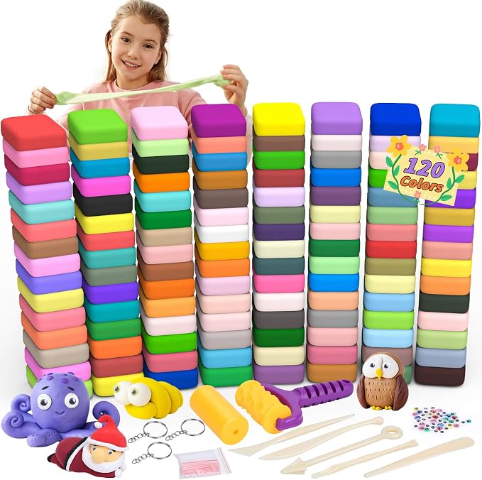 169 Pcs Air Dry Clay 120 Colors Modeling Model Magic Clay by UZLUbuywithconfidence