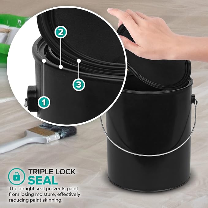 1 Gallon Plastic Paint Bucket - Image 3