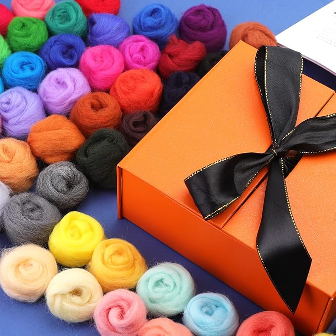Mayboos 54 Colors Needle Felting Wool, 5.71oz Wool Roving Felting Fiber Wool - Image 6