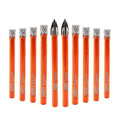BGTEC Dry Diamond Drill Bits Set - 8pcs 1/4" Tile Drill Bits and 2pcs 1/4" Carbide Drill for Granite Marble Porcelain Ceramic