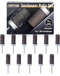 10Pcs 400 Grit Sanding Drums Sandpaper Sticks Set for Dremel Rotary Tool with 1/8" Shank, Rotary Tool Accessories Suitable for Metal Rust Removal/Jade Polishing/Stone Grinding (400 Grit)