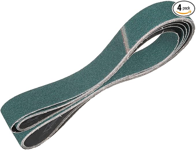HARFINGTON 3 x 79 Inch Sanding Belts, 4 Pcs 40 Grit Zirconia Abrasive Belt Sander File Belt for Woodworking, Metal Polishing, Knife Sharpener