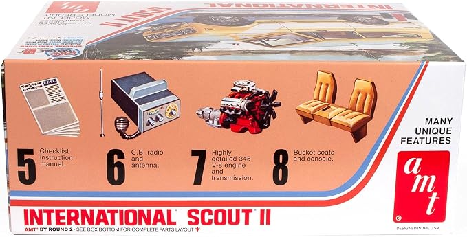 AMT 1977 International Harvester Scout II 1:25 Scale Model Kit - Image 7