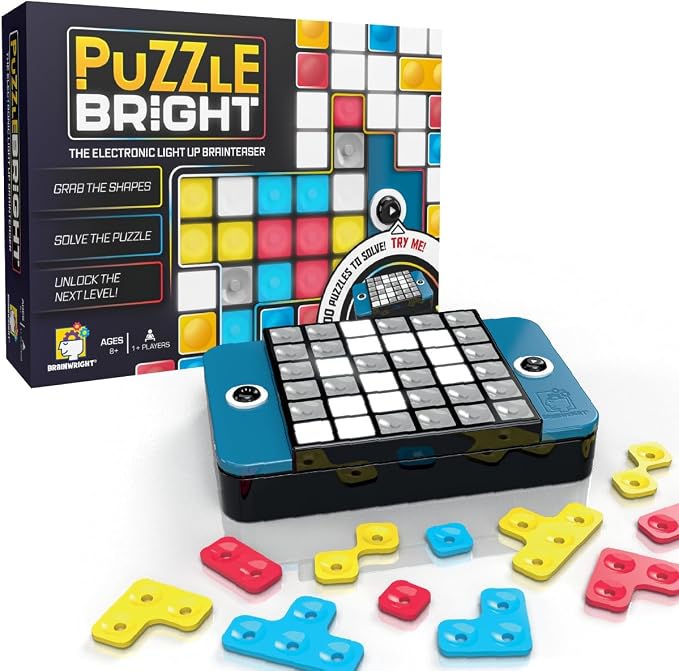Brainwright - Puzzle Bright - Interactive Light-Up Brain Teaser by Gamewright