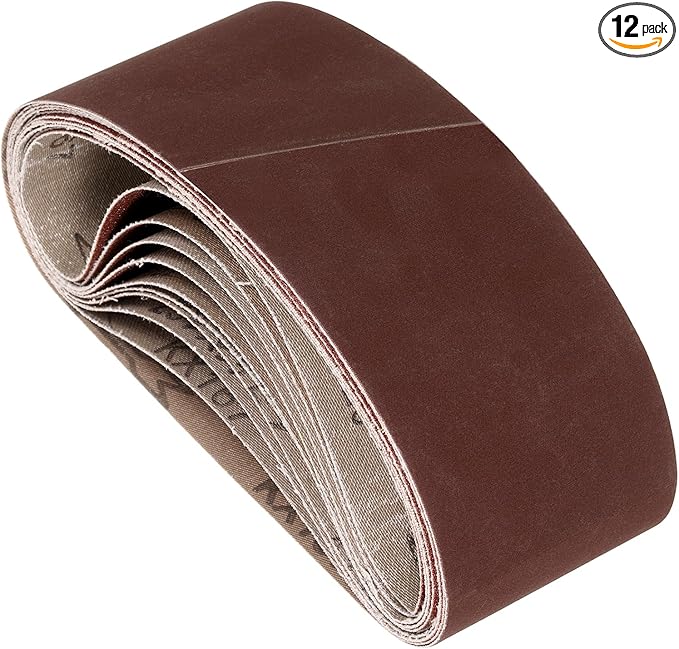 12 Pcs Sanding Belts 3 x 18 Inch 400 Grit Aluminum Oxide Abrasive Sandpaper for Belt Sander Metal Grinding Wood Working Weld Rust Removal