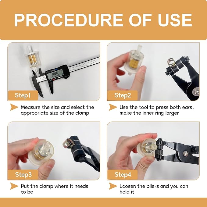 84PCS 7-17mm Fuel Line Hose Clamps Spring Clamp Silicone Vacuum Wire Air Pipe & Bushing Automotive Replacement Fastener Selection Kit DD006-c