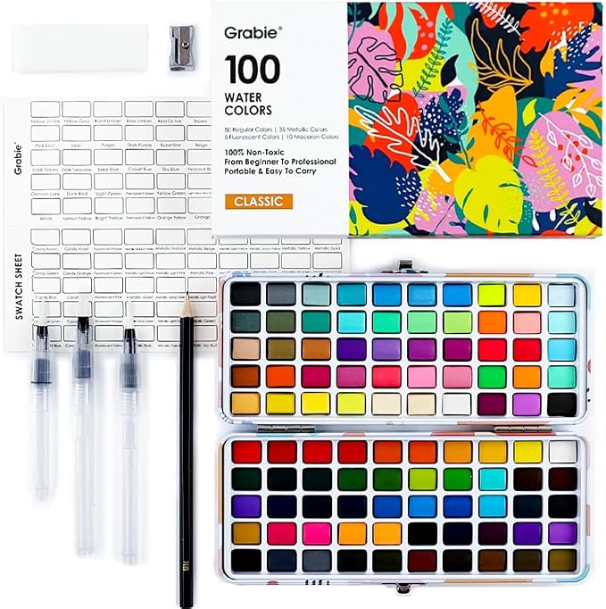 Grabie 100 Colors Watercolor Paint Set by Grabie