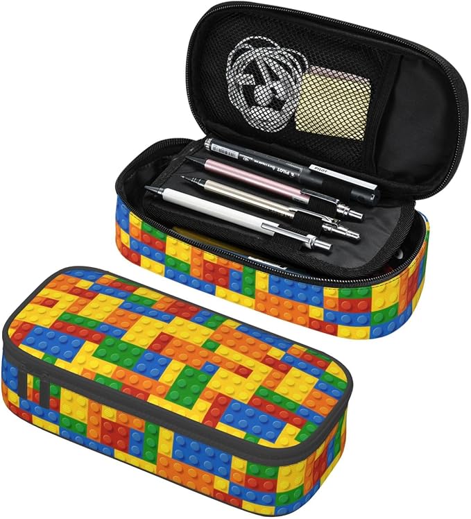 Fun Blocks Colorful Pencil Case Organizer Big Capacity Pencil Pouch Stationery by Unknown