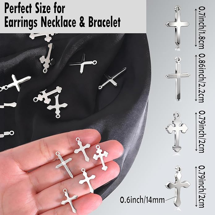32Pcs Fadeless Stainless Steel Charms - Image 4