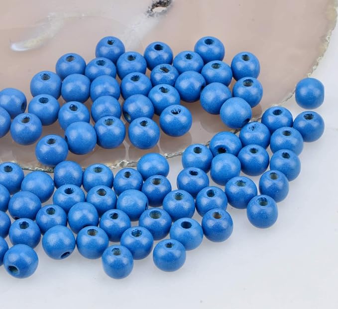 AD Beads Wood Spacer Loose Wooden Craft Beads Big Hole Beads Assorted - Image 4