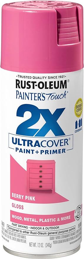 Rust-Oleum Painter's Touch 2X Ultra Cover Spray Paint, Gloss Berry Pink | by Rust-Oleum