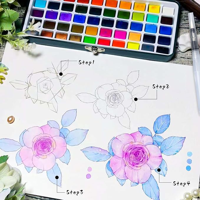 Artecho Watercolor Paint Set 168 Colors, Painting Kit - Image 4