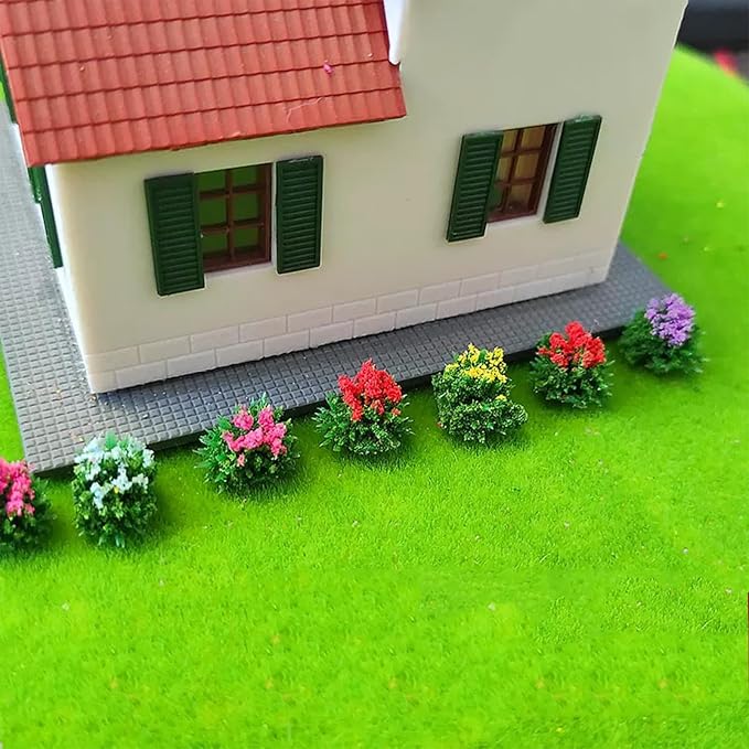 Woohome 12 PCS Flower Cluster Model, Static Grass Model Grass Tufts Set - Image 3