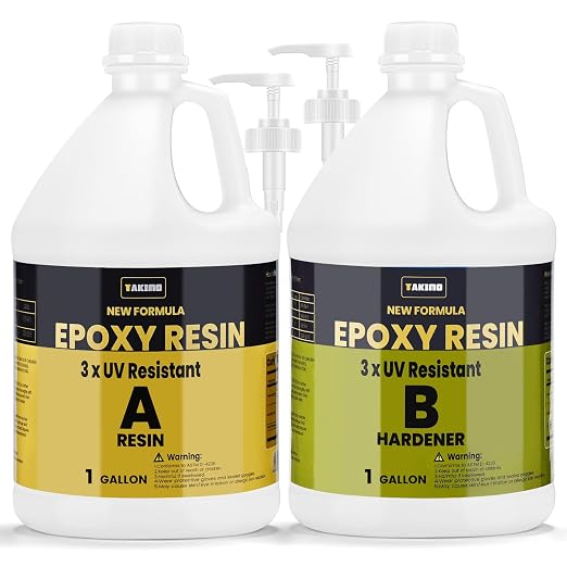 TAKIMO 2 Gallon 3× UV Resistant Epoxy Resin Kit by TAKIMO