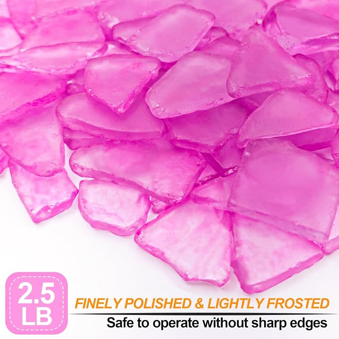 Keedolla 40oz Sea Glass Decor for Crafts, Flat Frosted Seaglass Pieces Bulk - Image 4