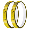 Adhesive Measuring Tapes,Steel Self Tape Measure,1/2" Wide Imperial & Metric Ruler Sticker, Stick On Table Saw and T Track for Woodworking, Drafting (Yellow, Right to Left 78" 2PCS)