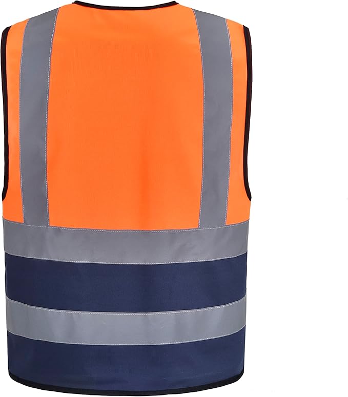 AYKRM 12 colour High visibility viz vest hi vis viz reflective work construction safety vest (XS-8XL)