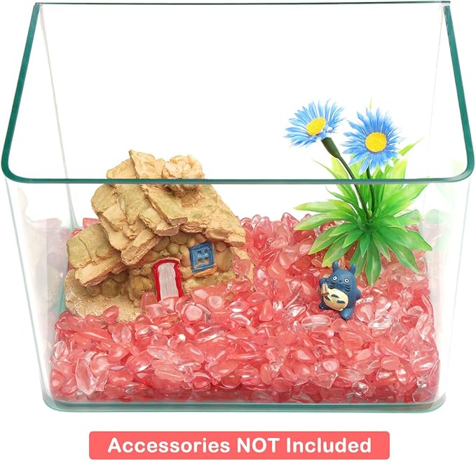 WAYBER Decorative Pebbles, 2 Lbs/920g Pink Crystal Quartz Stones Irregular Rock - Image 3