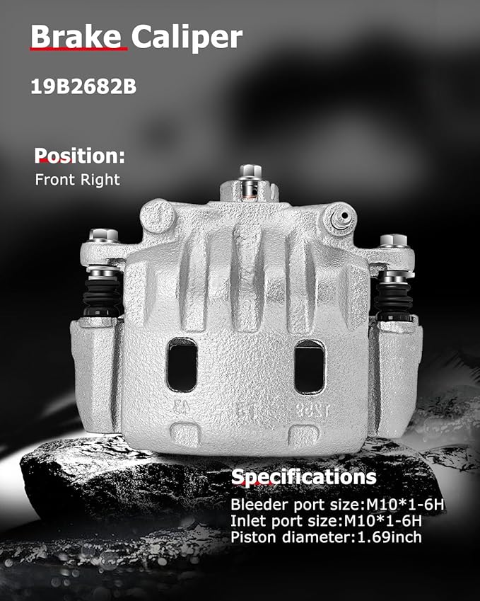 cciyu Front Right Brake Caliper Assembly w/Bracket 19B2682B For Saab For 9-2X,For Subaru For Baja/For Forester/For Impreza/For Legacy/For Outback/For XV Crosstrek