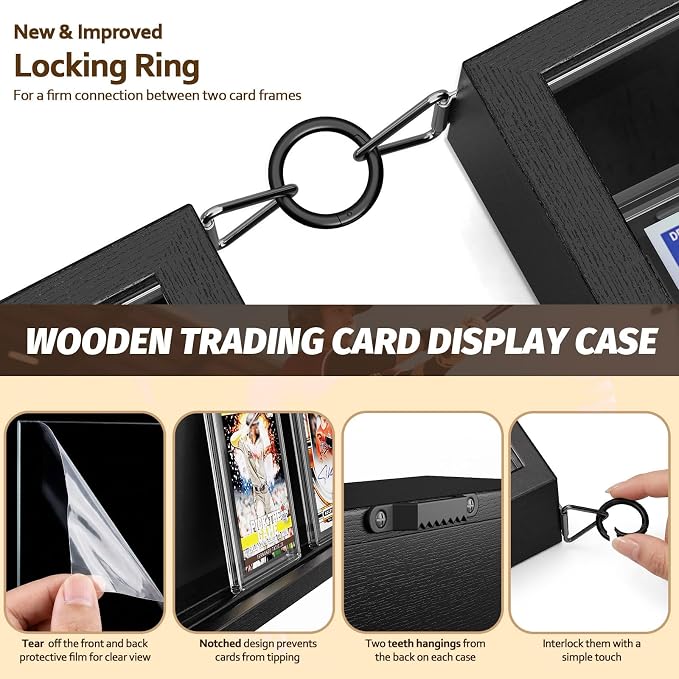 Emfogo Card Display Case, 6 Pack Trading Card Display Frame Wall Mount - Image 4