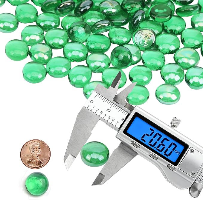10 lb Green Glass Beads for Vases, Glass Pebbles - Image 2