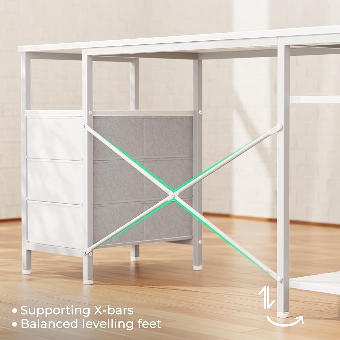 Huuger L Shaped Office Desk - Image 9
