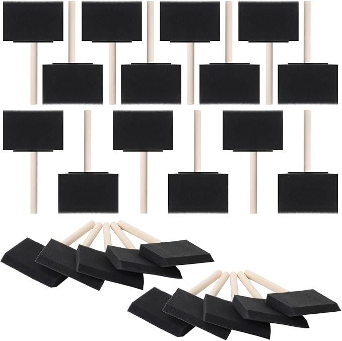 Bates Foam Paint Brushes, 24 Pack by BatesChoice