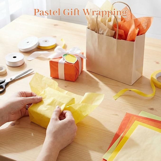 Shindel 330 Sheets Orange Yellow Tissue Paper - Image 5