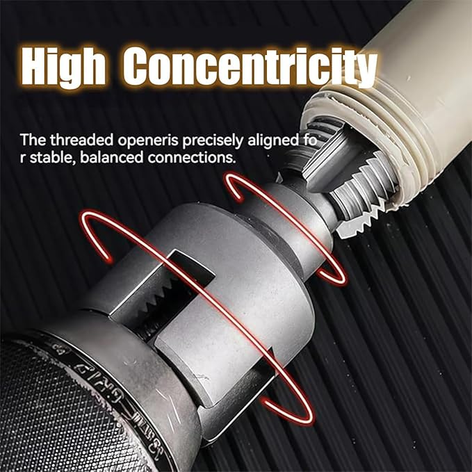 Integrated Internal & External Pipe Threading Tool, Pipe Thread Cutting Tool, Electric Drill Compatible 2 In 1 PVC Pipe Threader Kit, 1/2" 3/4" PVC Thread Maker Tool for Water Pipes (1/2’’ + 3/4’’)