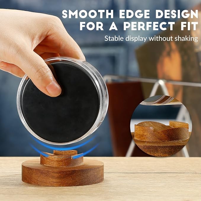 JupDec Hockey Puck Display Case Acrylic Clear Holder - Image 3