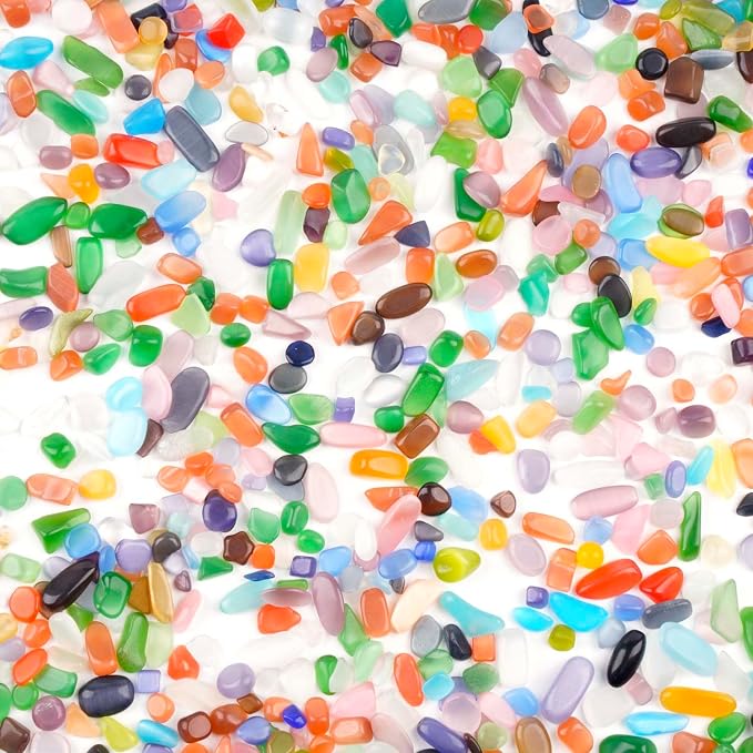 WAYBER Colorful Opal Pebbles, 2 Lbs/920g Decorative Crystal Stones Rocks Sea - Image 5