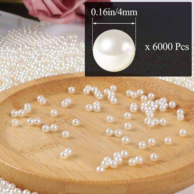 Phinus 6000 Pcs 4mm Pearl Beads - Image 2