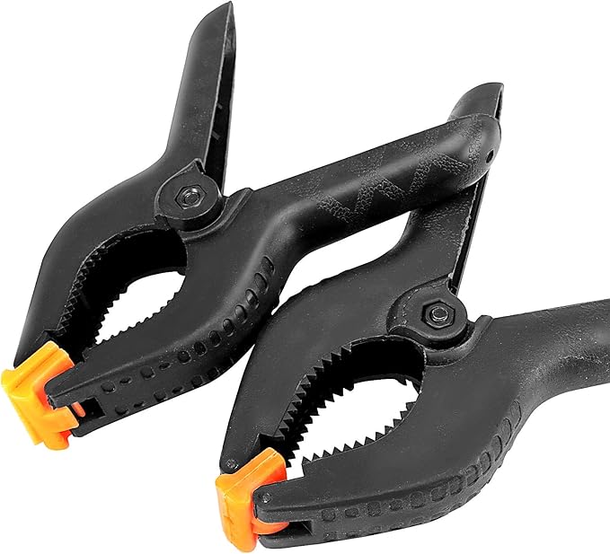 ZOENHOU 22 PCS 6 Inch Spring Clamp Set, Nylon Plastic Clips Heavy Duty Spring Clamp with Flexible Jaw Pad and Anti-slip Handles for Woodworking Backdrop Photo Studio Craft DIY Art